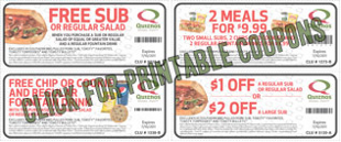 US Freebies Quiznos Printable Coupons